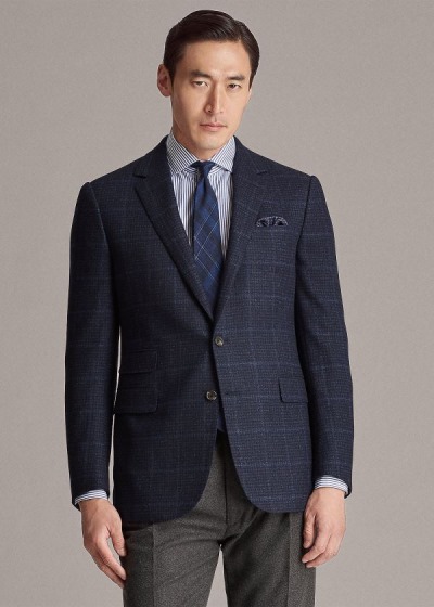 Men's Ralph Lauren Gregory Plaid Wool Suit Jacket | 235816RBZ